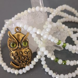 Collier chouette dorée – Bijou spirituel sagesse